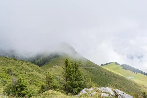 Pretty mountain and around Chatel Stock Photos