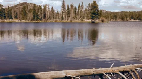A Pretty Mountain Lake Stock Footage 50487579