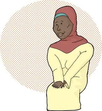 Pretty muslim lady Stock Illustration