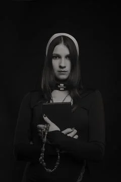 Pretty nun Stock Photos