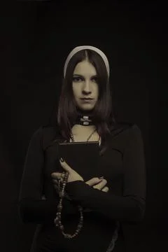 Pretty nun Stock Photos