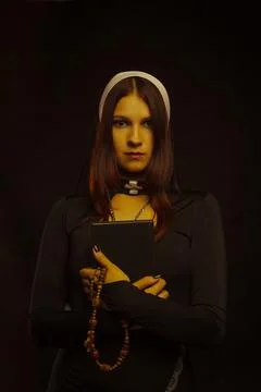 Pretty nun Stock Photos