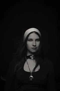Pretty nun Stock Photos
