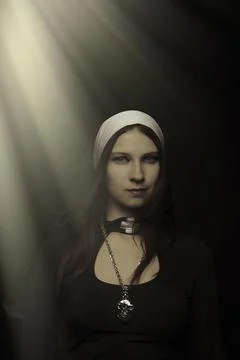 Pretty nun Stock Photos
