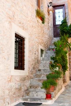 Pretty old courtyard Stock-Fotos
