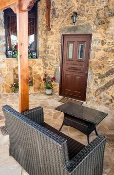 Pretty old courtyard Stock Photos