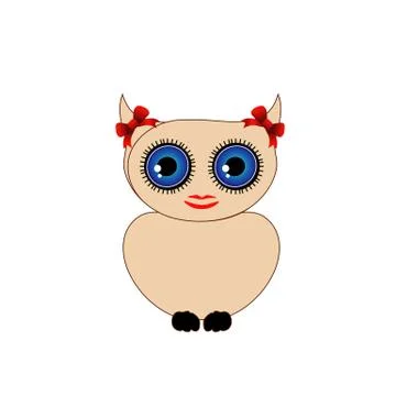 Pretty owl Stock Illustration
