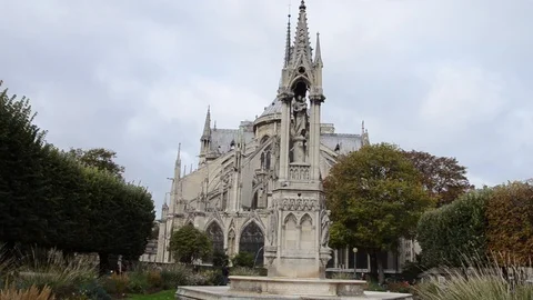 Pretty Paris Castle Stock Footage 94594892