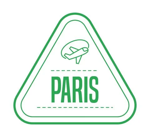 Pretty paris stamp Stock Illustration