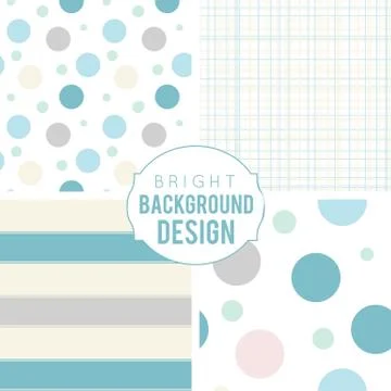 Pretty pastel vector seamless patterns. Stock Illustration