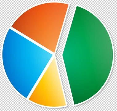 Pretty pie chart Stock Illustration