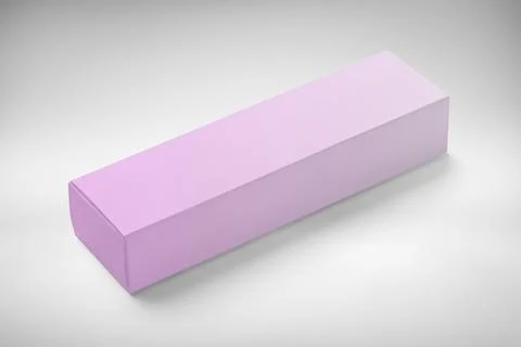 Pretty pink box isolated on white background Stock Illustration