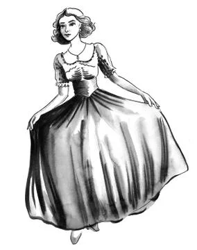 Pretty princess Stock Illustration
