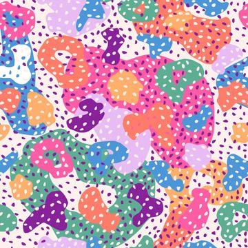 Pretty rainbow leopard seamless pattern. Abstract cheetah fur wallpaper. Funn Stock Illustration