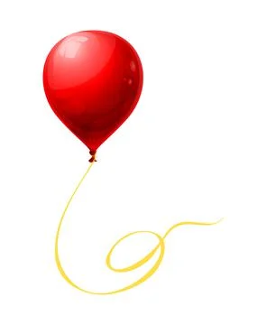 A pretty red balloon Stock Illustration