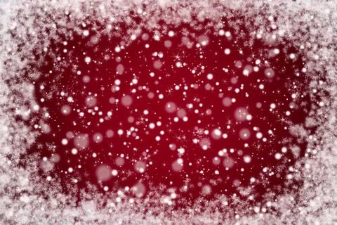 Pretty red christmas snow background Stock Illustration