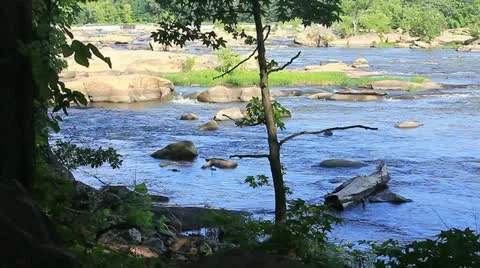 Pretty river Stock Footage 11058699