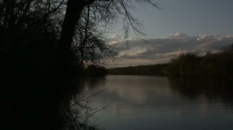 Pretty river landscape Stock Footage 22935254