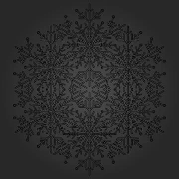 Pretty Round Snowflake Stock Illustration