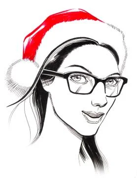 Pretty Santa Stock Illustration