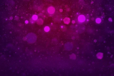 Pretty shining abstract background glitter lights with falling snow flakes fly Illustrazione stock