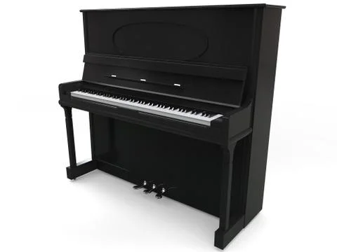 Pretty small piano - 3D render Illustrazione stock