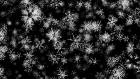Pretty Snow 4 - 4k Black BG Winter Video Background Loop Stock Footage 83393155