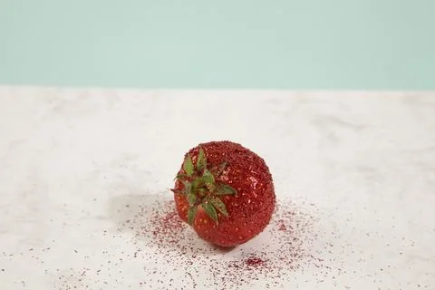 Pretty strawberry sequin Stock Photos