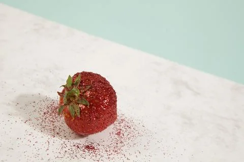 Pretty strawberry sequin Stock Photos