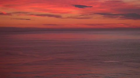 Pretty Sun Rise Clouds over the Ocean. Video stock 65304010