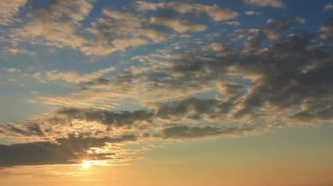Pretty sunrise clouds and sky Stock Footage 11145901