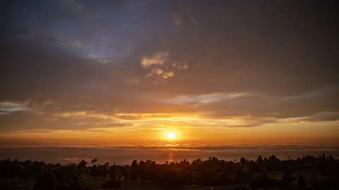 Pretty timelapse Sunset Stock Footage 154435176
