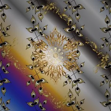 Pretty vintage feedsack pattern in small beige, gray and neutral, flowers. Flora Illustrazione stock