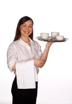 Pretty waitress Stock Photos