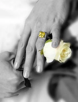 Pretty Wedding Ring. Stock Photos