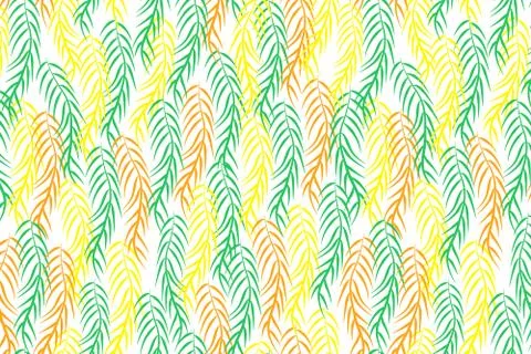 Pretty willow branch seamless pattern Stock Illustration