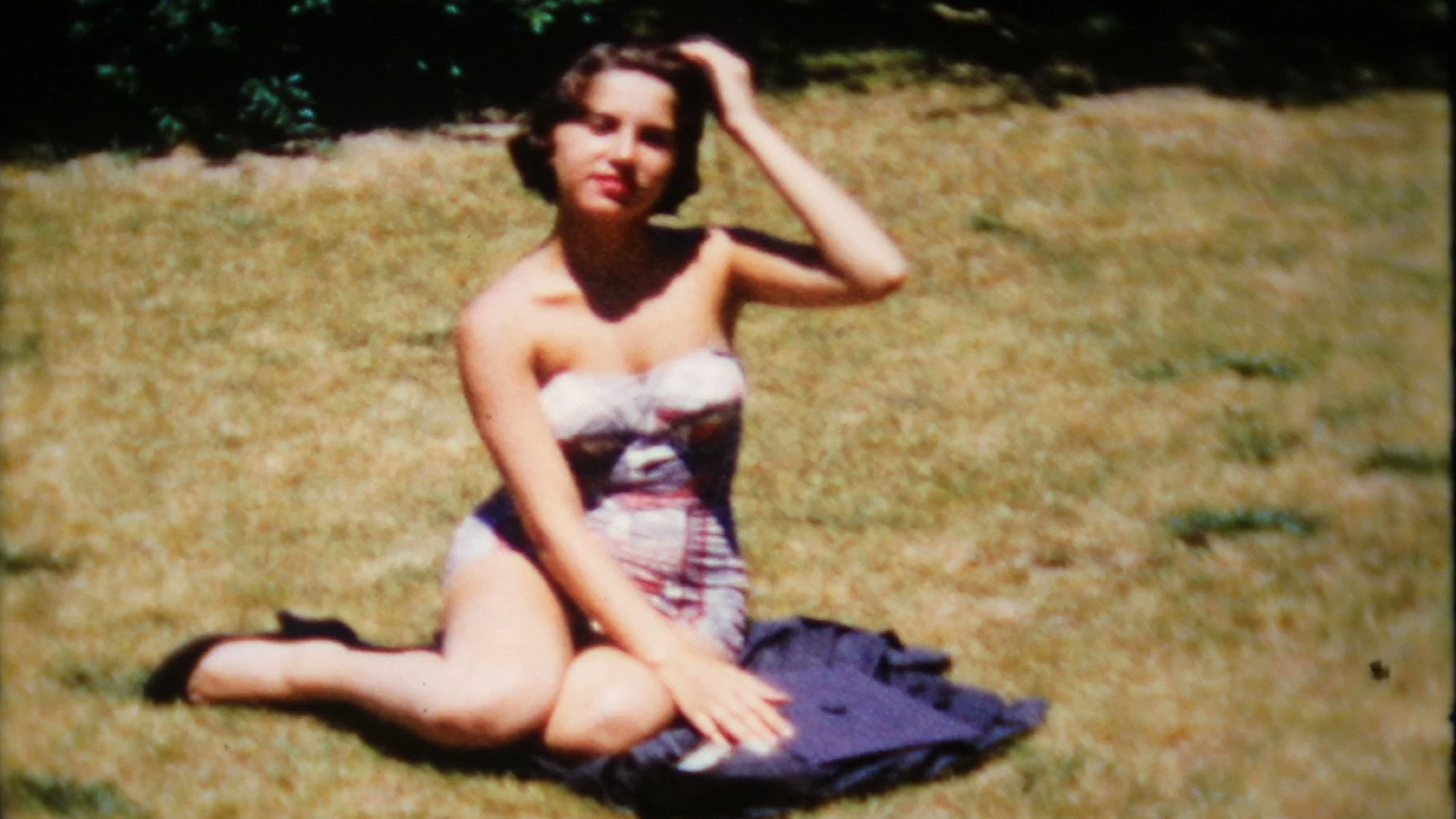 Pretty Young Girl Sunbathing In Backyard 1950s Family Film Home