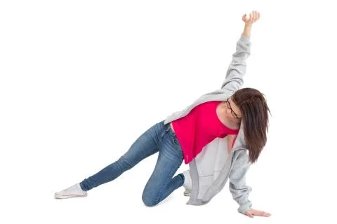 Pretty young woman making hip hop pose Stock Photos