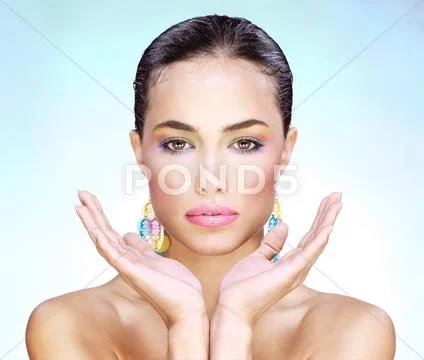 Pretty young woman Stock Photos