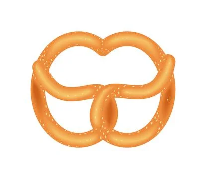 Pretzel appetizer salty Stock Illustration