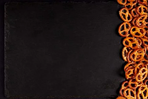 Pretzel background Stock Photos