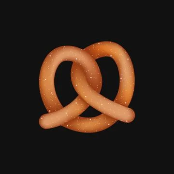 Pretzel emoji vector design Stock Illustration