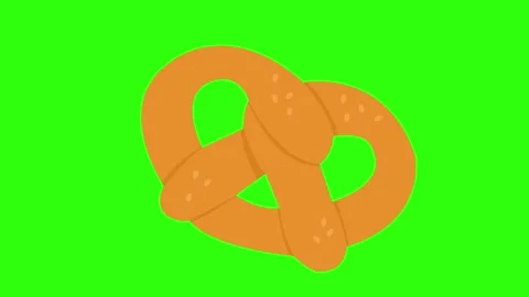 Pretzel on green screen. Stock Footage 249621911