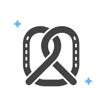 Pretzel Icon Image. Stock Illustration