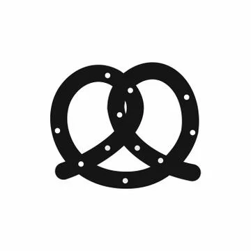 Pretzel icon, simple style Stock Illustration
