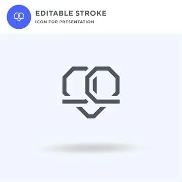 Pretzel icon vector, filled flat sign, solid pictogram isolated on white, logo Stock Illustration