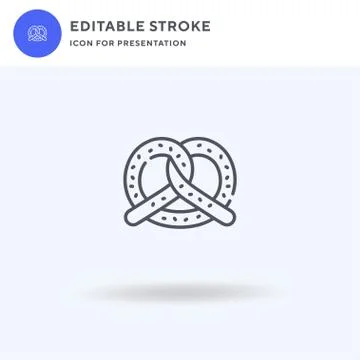 Pretzel icon vector, filled flat sign, solid pictogram isolated on white, logo イラスト素材