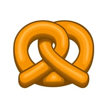 Pretzel Icon on the White Background. Vector 库存插图