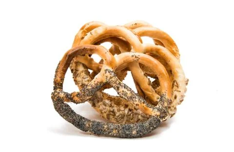 Pretzel isolated Stock Photos
