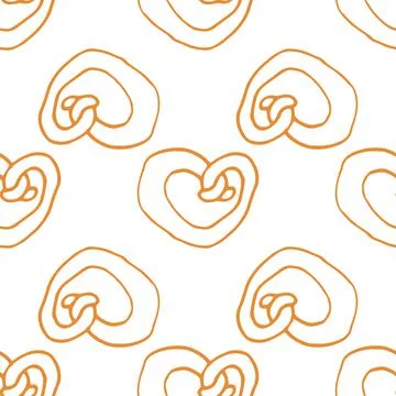 A pretzel pattern. a seamless pattern of brown dough pretzel is often located on Stock Illustration